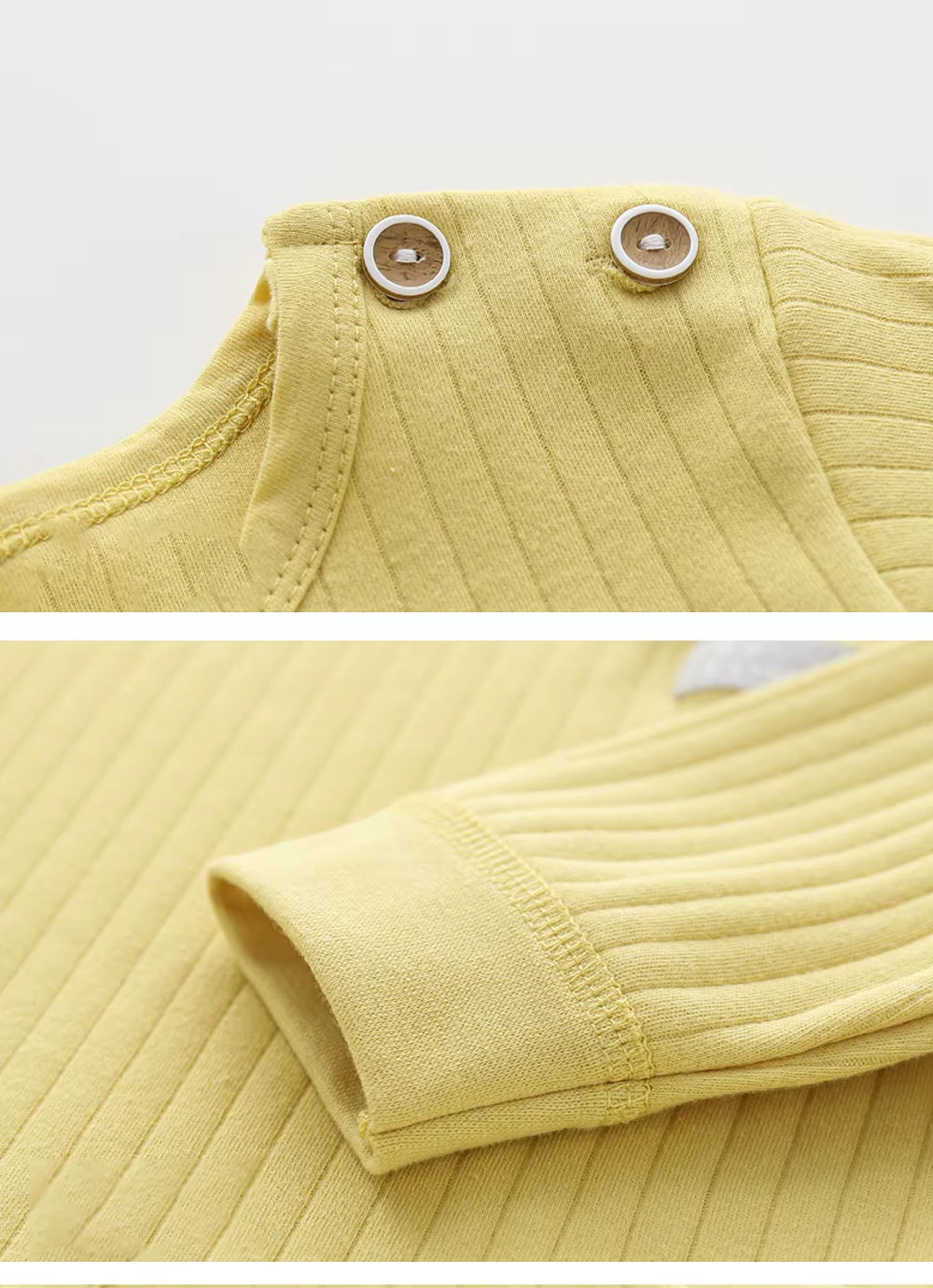 CozyNest – Baby Thermal Underwear Pajama Set in Soft Candy Colors