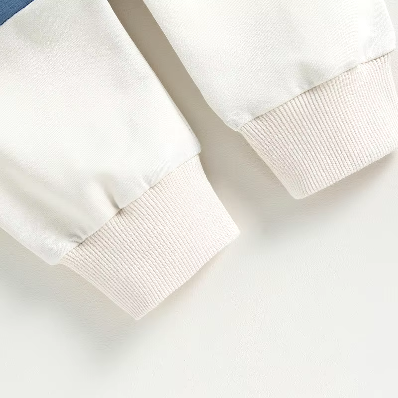 Chic Little Gentleman: Baby Boy Contrast Color Pant Set – Cozy Spring & Autumn Style