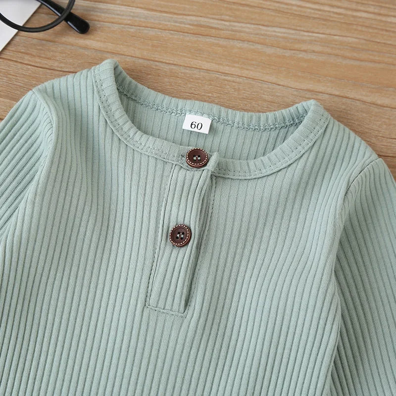 Cotton Long Sleeve Infant Romper