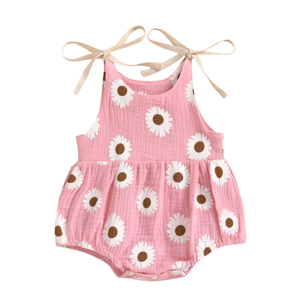 Daisy Days – Baby Girl Summer Romper with Tie Straps