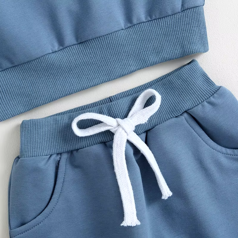 Chic Little Gentleman: Baby Boy Contrast Color Pant Set – Cozy Spring & Autumn Style